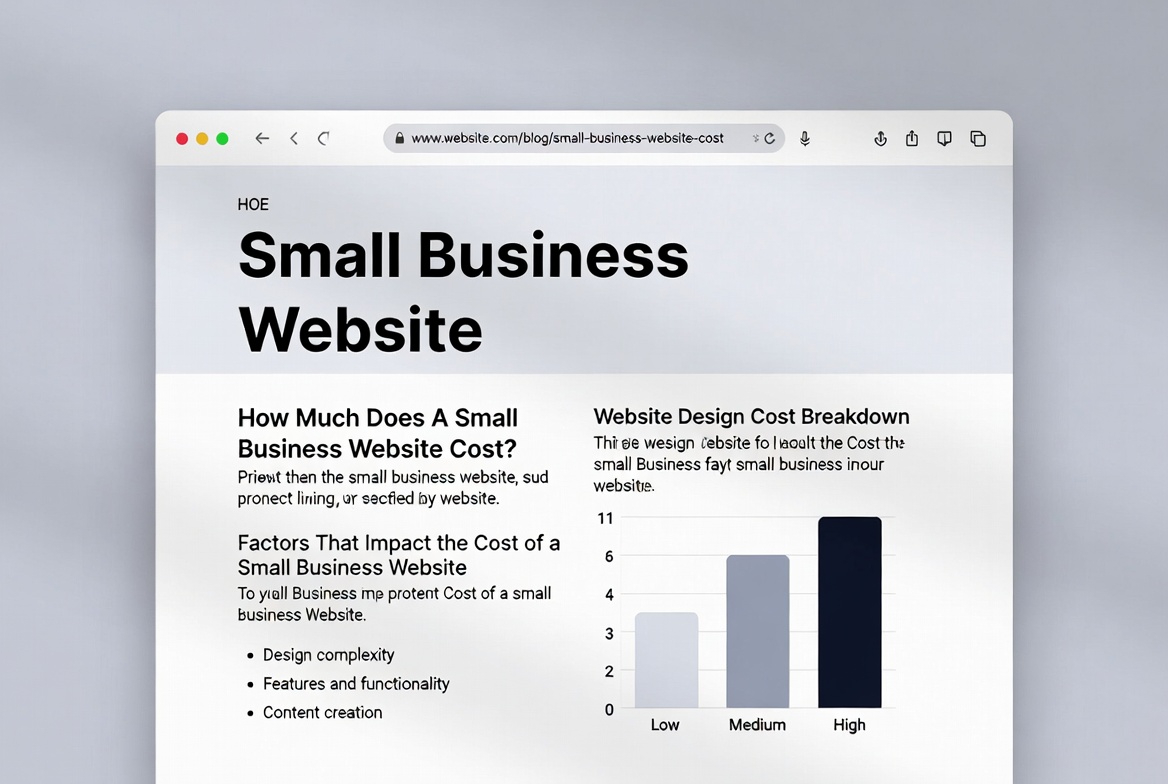 Guide to small business website costs in 2026